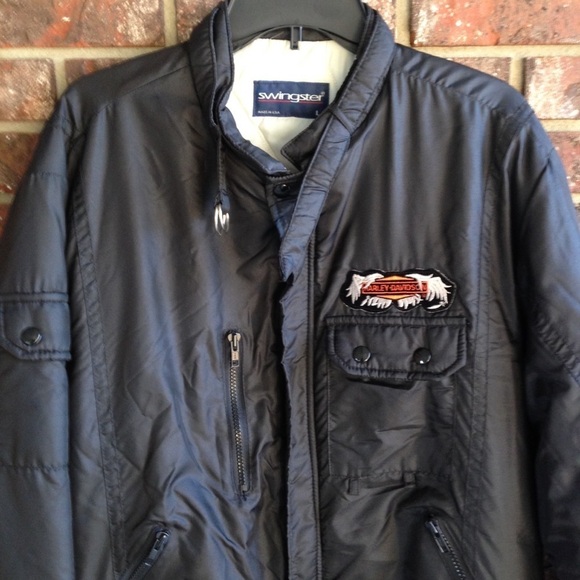 SWINGSTER Harley Davidson Embellished Jacket Sz L - Picture 3 of 8